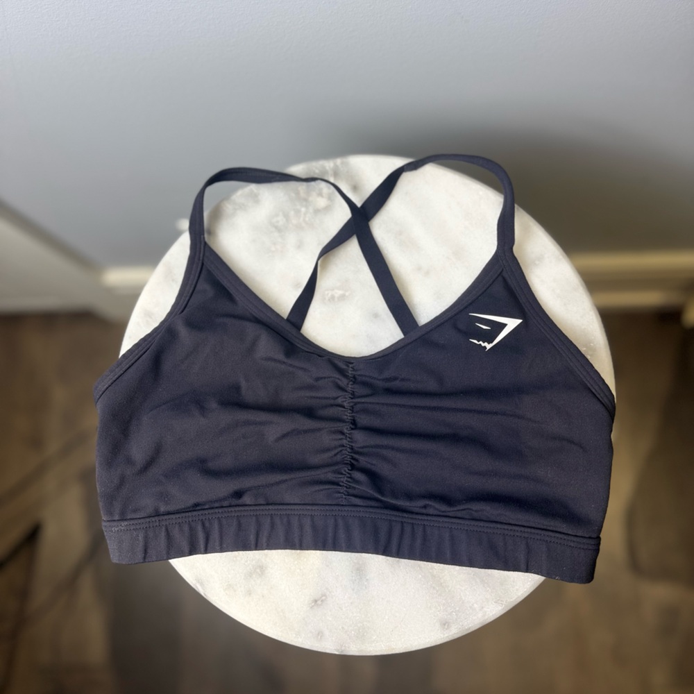 Gymshark Ruched Training Sports Bra -Black